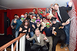 group photo at the division party